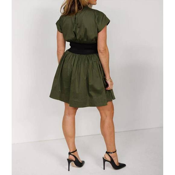 NEW KARINA GRIMALDI briar mini dress in juniper - Picture 3 of 3